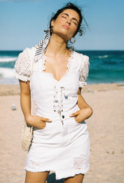 SOFIA WHITE DENIM DRESS