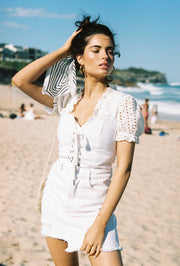 SOFIA WHITE DENIM DRESS