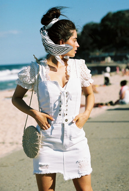 SOFIA WHITE DENIM DRESS